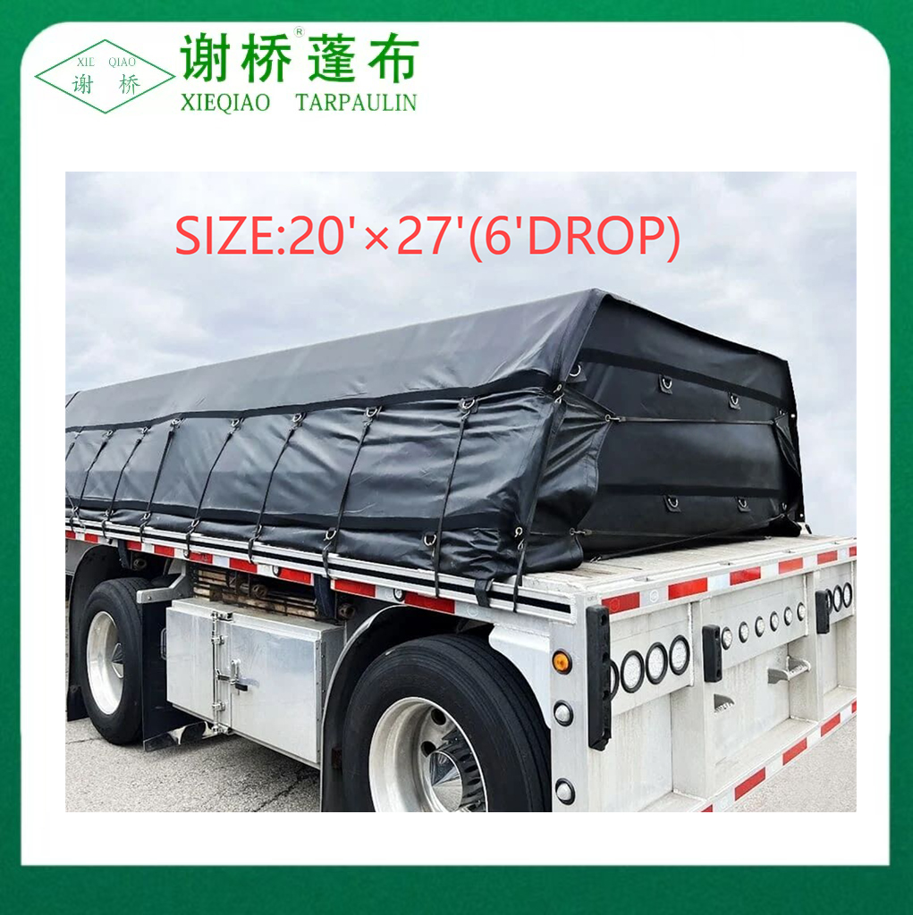 18oz Flated Truck Tarp 20 "x27" (8 "Drop) -lox
